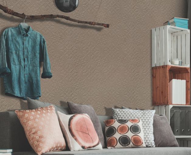 Gloirio Series Louvers Panel Designer Brown 8x2 Ft - Gl 10127