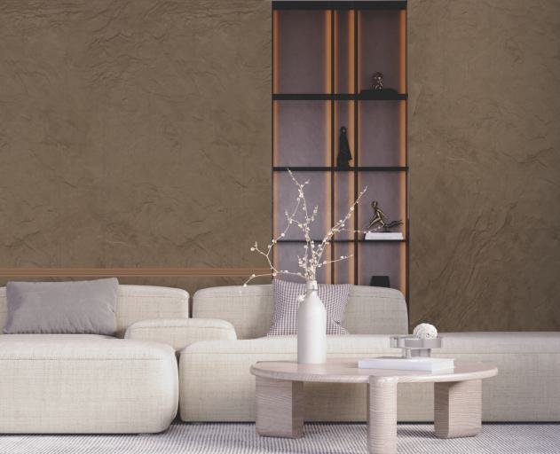 Gloirio Series Louvers Panel Marble & Stone Brown 8x4 Ft - Gl 11198