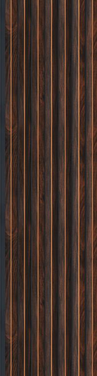 Emporio Series Louvers Panel Wood Brown 10x0.83 Ft - Gl 6505