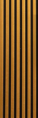 Gold Metallic Charcoal Louvers Panel 9.5x0.32 Ft - Pn 00470