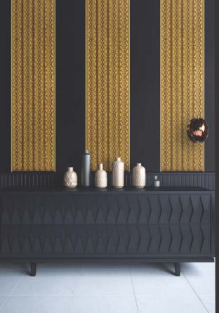Gold Patterned Metal Metallic Decorative Wall Panel Designer 8x2 Ft - 1C 01503