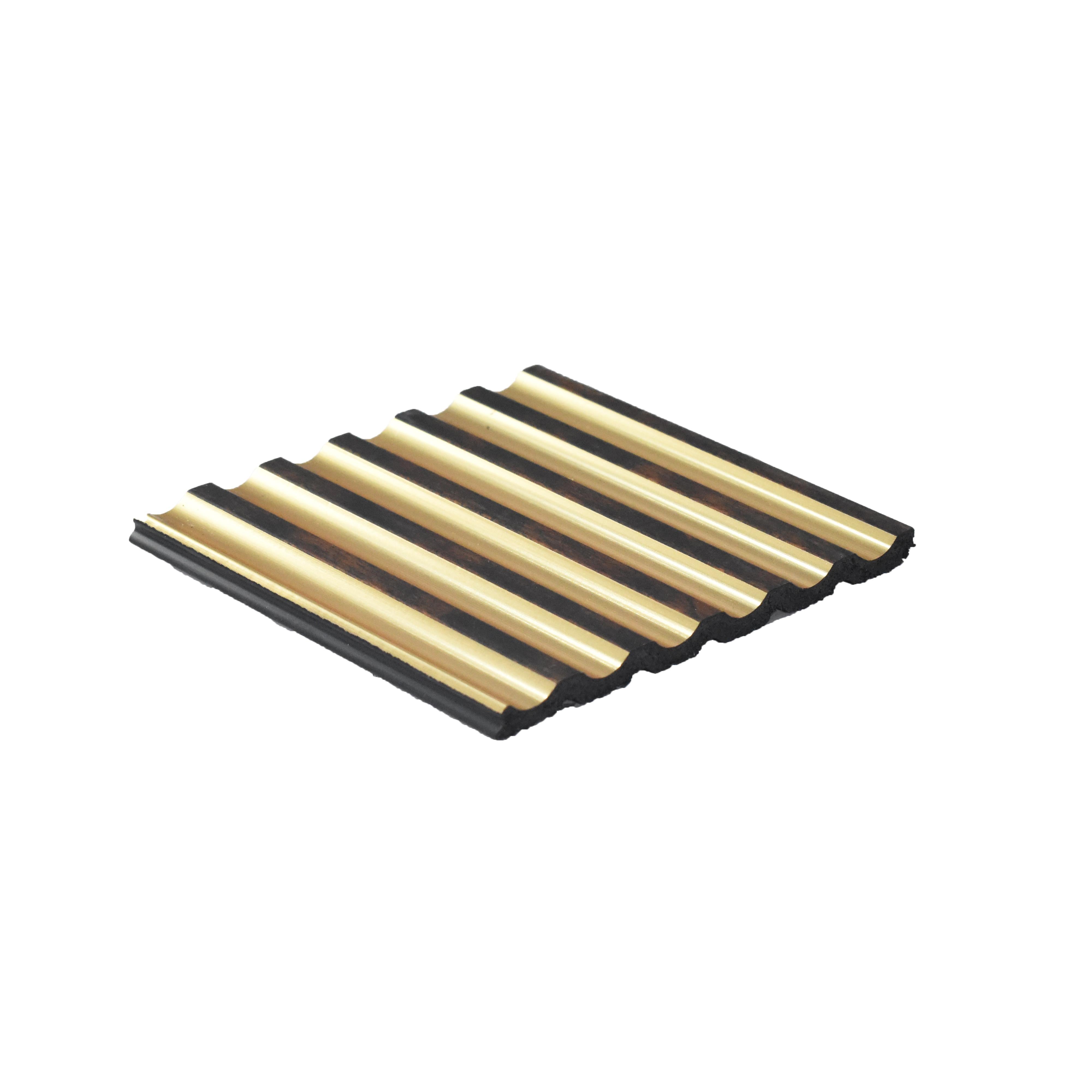 Gold Wooden Charcoal Louver Wood 9.5x0.32 Ft - Pn 00493