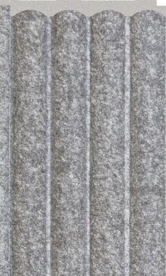 Granite Grey Interlock Charcoal Louvers Designer 8x0.39 Ft - Pn 02713 E