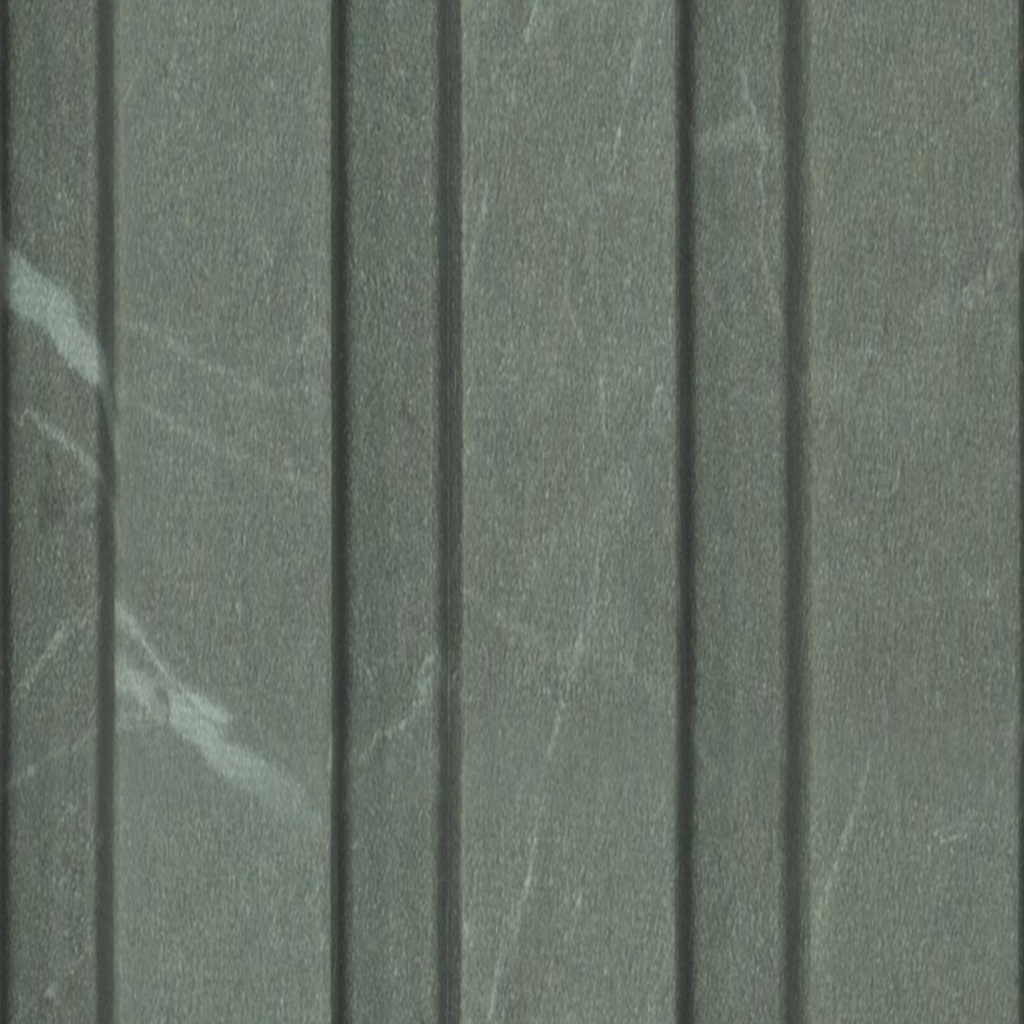 Premium Charcoal Panel Marble & Stone Louvers Green 8x0.4 Ft - Pn 00661
