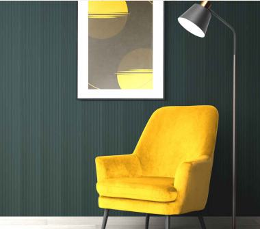 Plain Solids Charcoal Louvers Panel Colors Green 8x0.33 Ft - Pn 00629