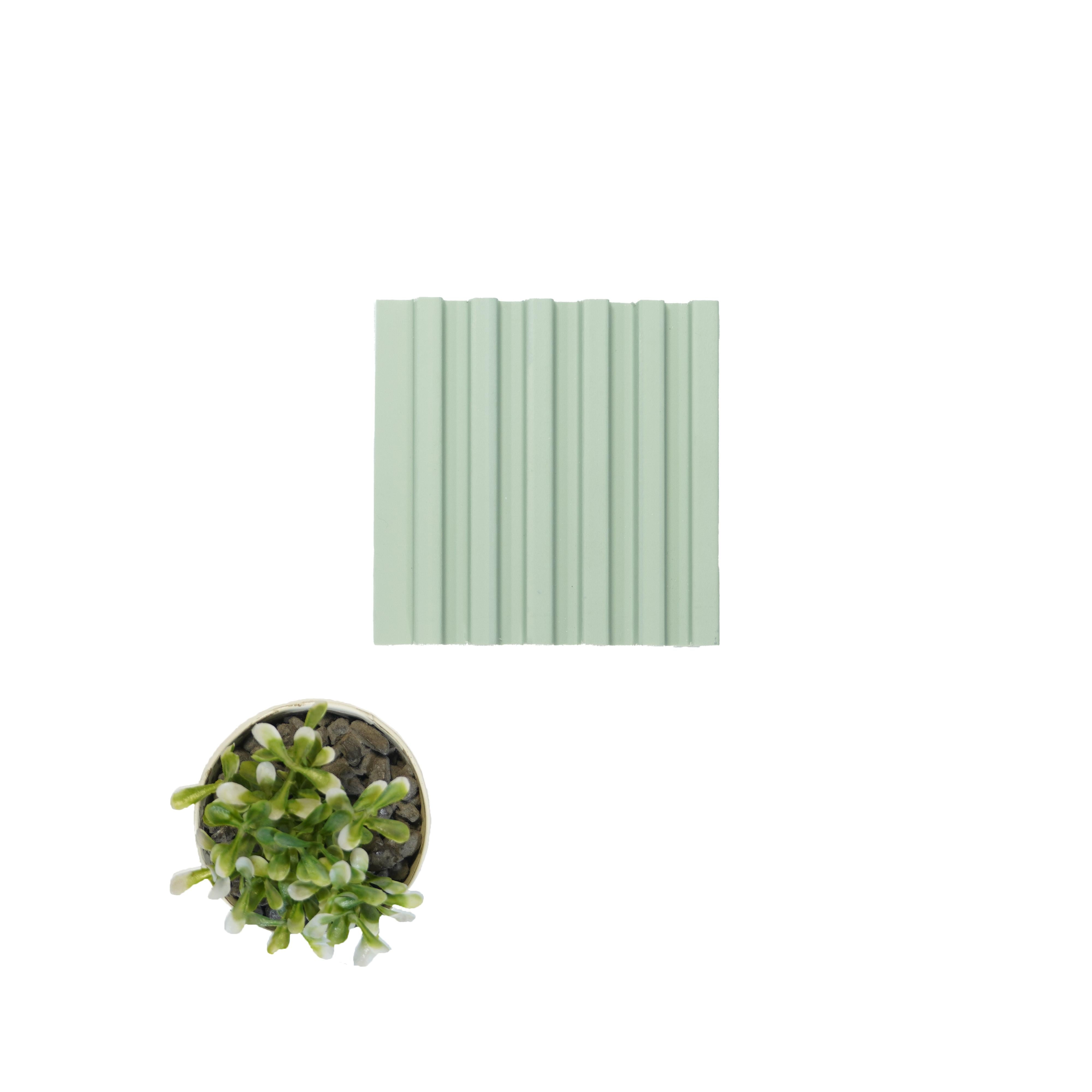 Plain Solids Charcoal Louver Colors Green 8x0.33 Ft - Pn 00634