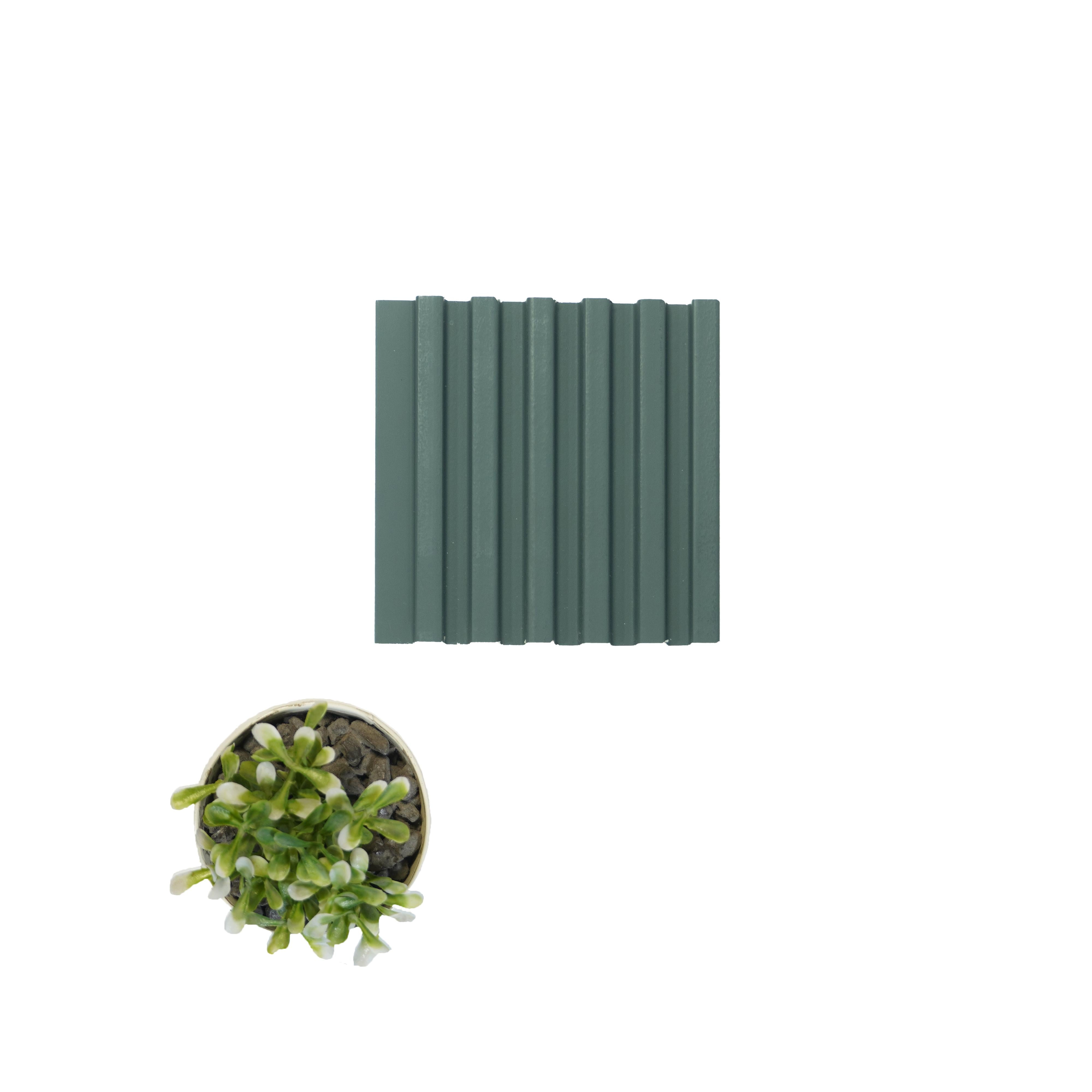 Plain Solids Charcoal Louver Colors Green 8x0.33 Ft - Pn 00640