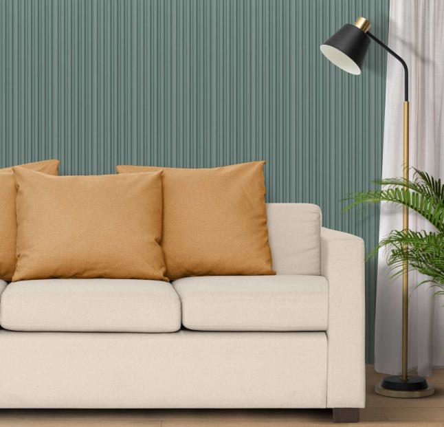 Plain Solids Charcoal Louver Colors Green 8x0.33 Ft - Pn 00640