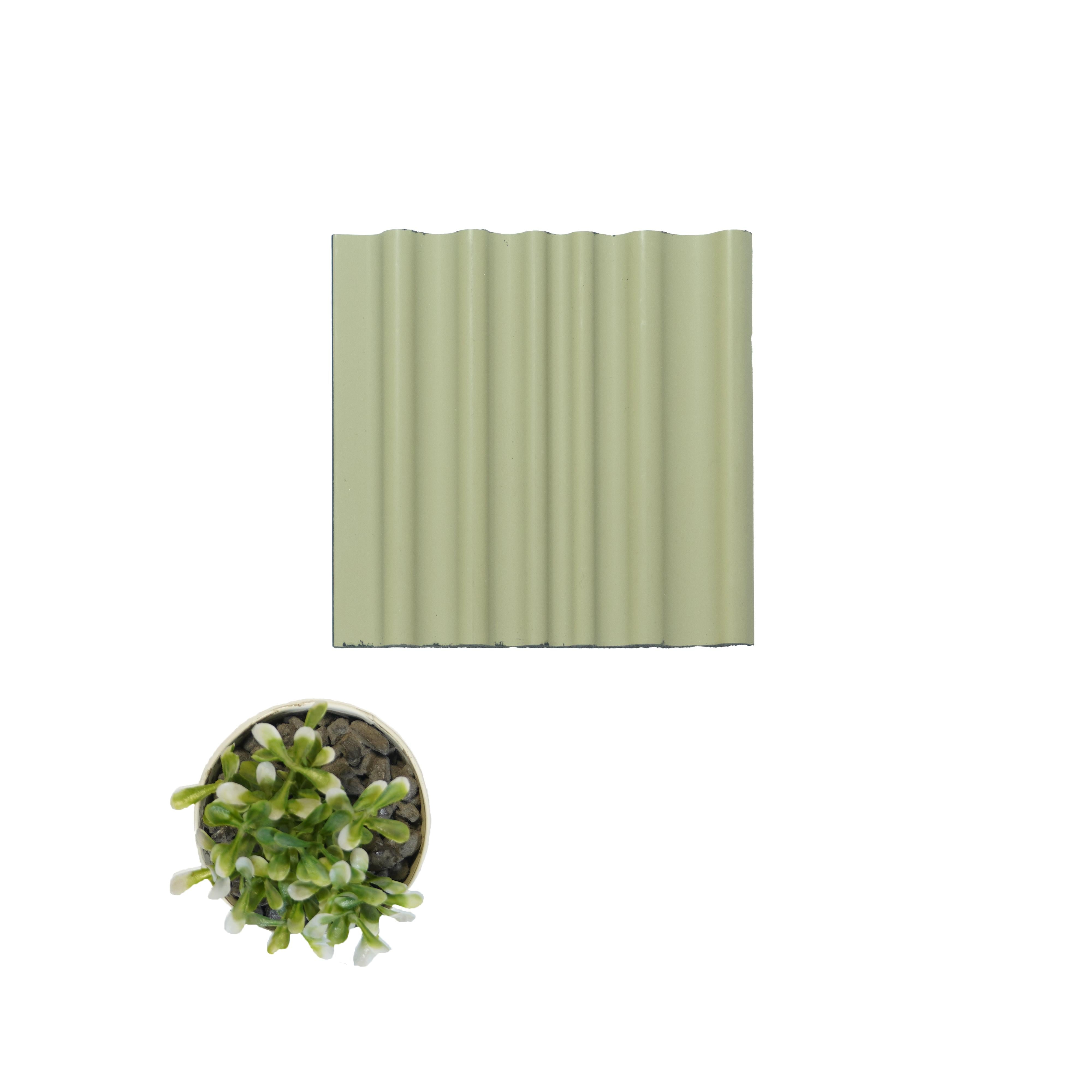 Plain Solids Charcoal Louvers Panel Colors Green 9.5x0.4 Ft - Pn 00515