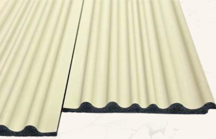 Plain Solids Charcoal Louvers Panel Colors Green 9.5x0.4 Ft - Pn 00515