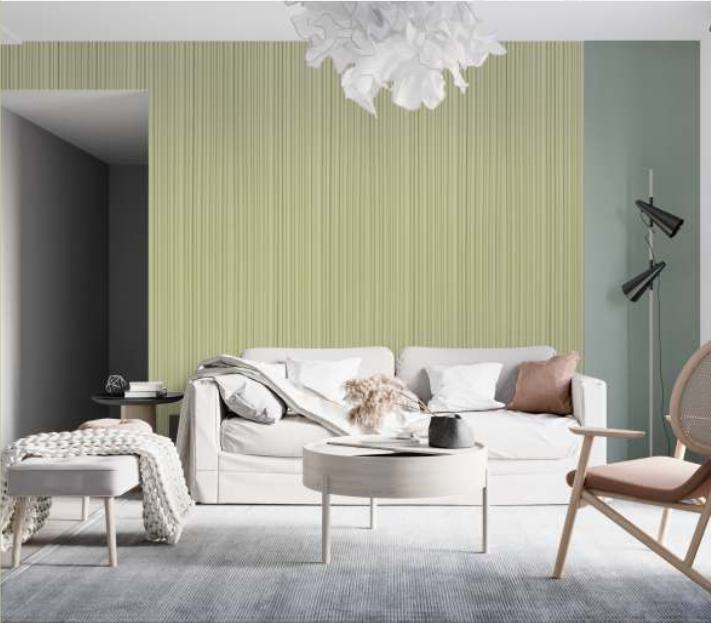 Plain Solids Charcoal Louvers Panel Colors Green 9.5x0.4 Ft - Pn 00515