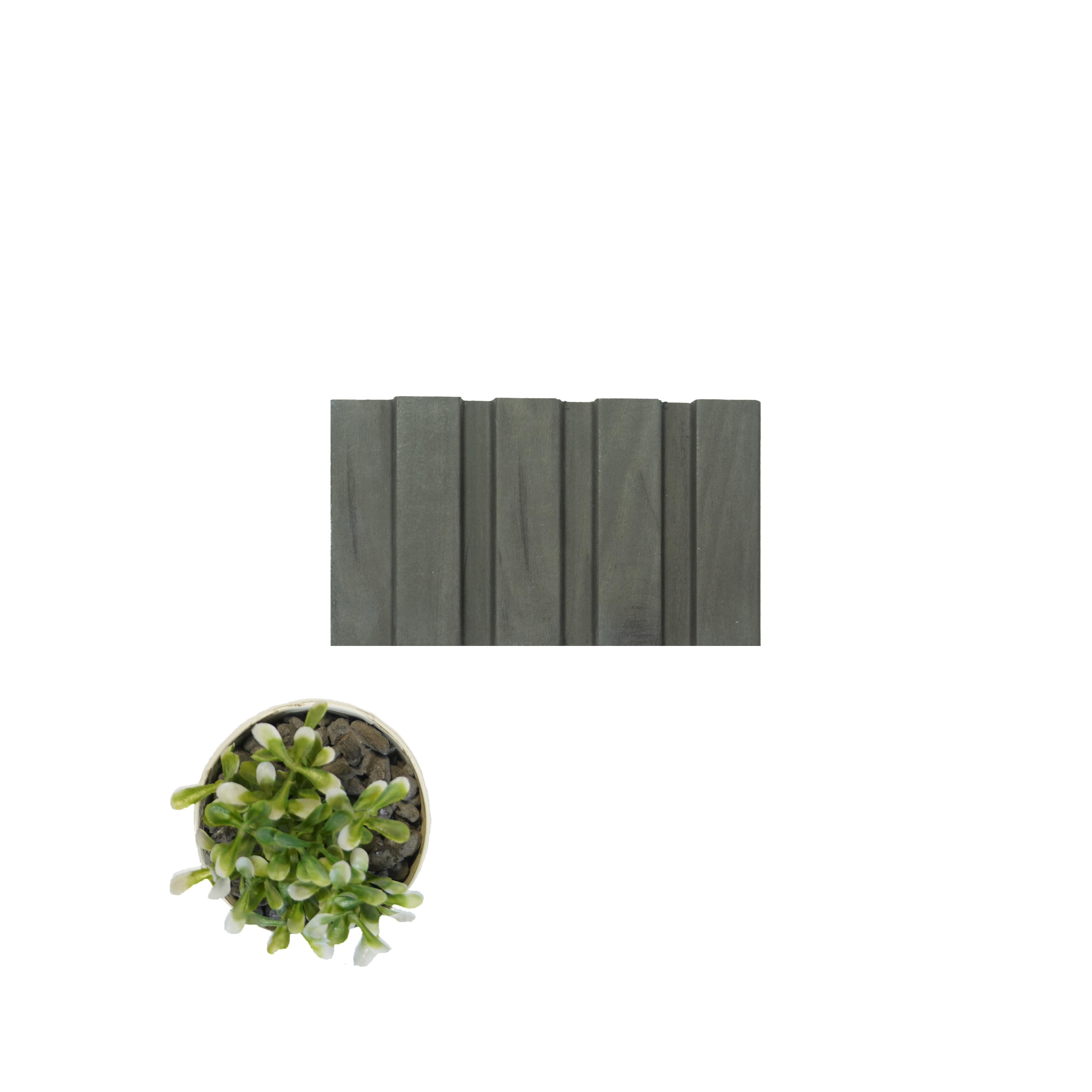 Charcoal Louvers Panel Wood Green 8x0.4 Ft - Pn 00665