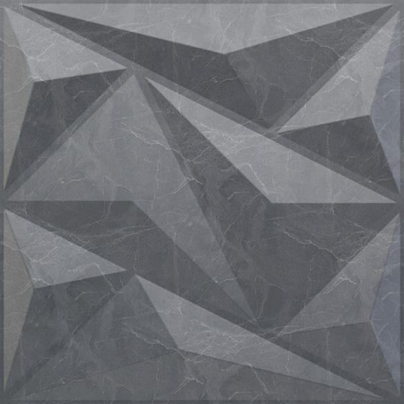 Elevate Interior Panels Gray Marble Alps 3D Wall Panel 1.6x1.6 ft designer louvers Grey Grey_Alps