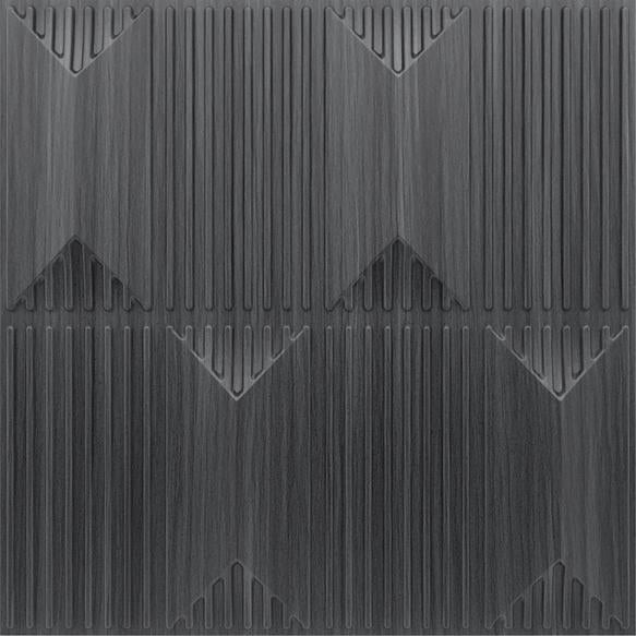 Elevate Interior Panels Gray Pine Wood Artisan 3D Wall Panel 1.6x1.6 ft wood louvers Grey Grey_Artisan