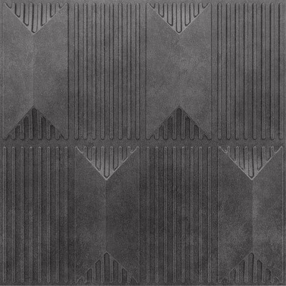 Elevate Interior Panels Nexa Gray Artisan 3D Wall Panel 1.6x1.6 ft designer louvers Grey Grey_Artisan