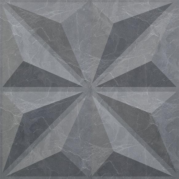 Gray Marble Crystal 3D Wall Panel Designer Grey 1.6x1.6 Ft -