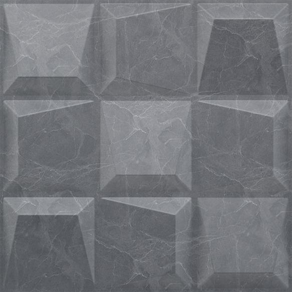 Gray Marble Cubical 3D Wall Panel Designer Grey 1.6x1.6 Ft -