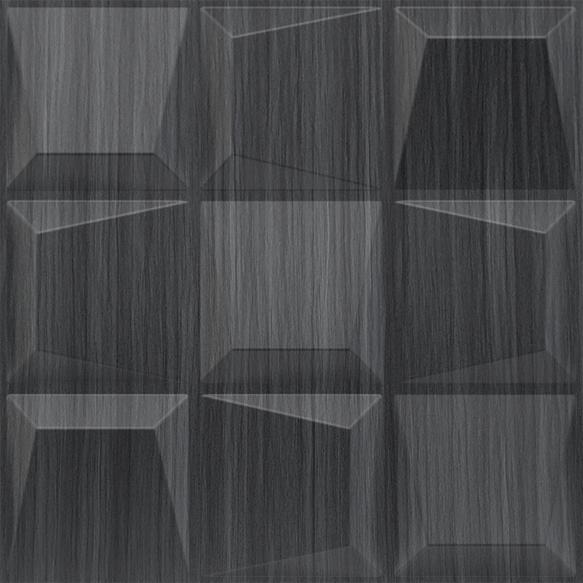Elevate Interior Panels Gray Pine Wood Cubical 3D Wall Panel 1.6x1.6 ft wood louvers Grey Grey_Cubical