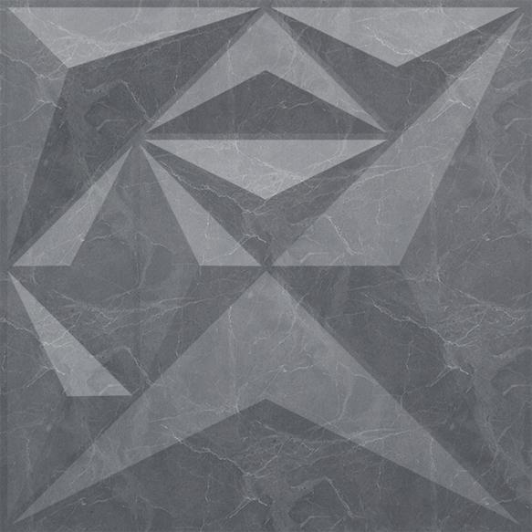 Elevate Interior Panels Gray Marble Diamond 3D Wall Panel 1.6x1.6 ft designer louvers Grey Grey_Diamond