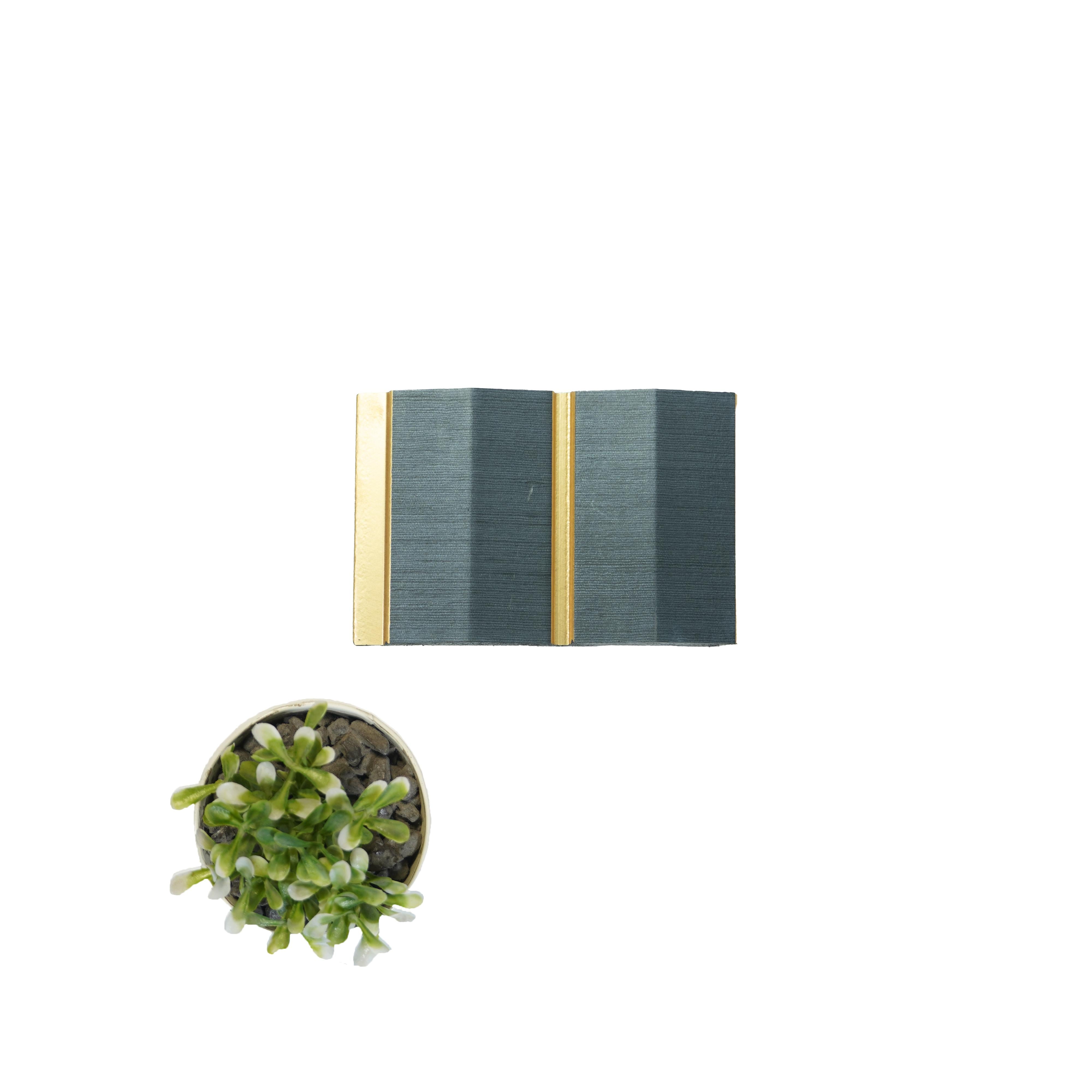 Grey Fabric Charcoal Louvers Panel 9.5x0.4 Ft - Pn 00680