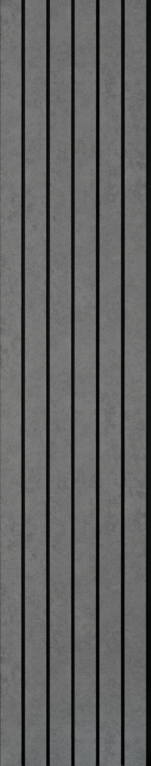 Grey Geometric Charcoal Louvers Designer 8x0.83 Ft - Ed 81004