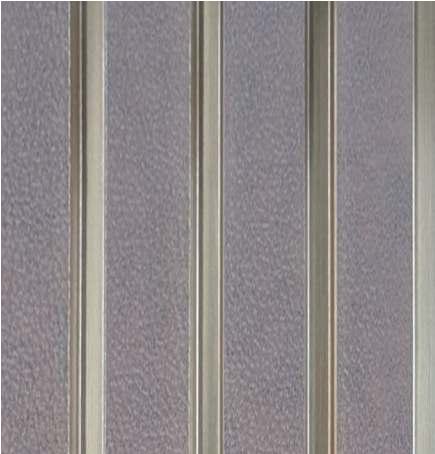 Leather Effect Louvers Panel Fabric Grey 8x0.41 Ft - 943017
