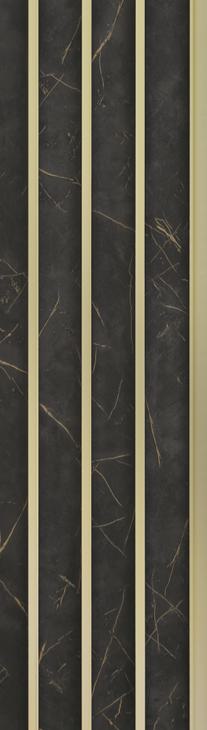 Premium Charcoal Panel Grey Marble Look Charcoal Louver/Panel 8x0.42 ft marble & stone Grey PN 05501