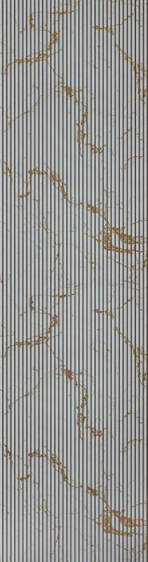 Grey Marble Charcoal Louvers Panel & Stone 8x1 Ft - Ed11008