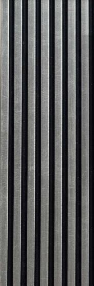 Grey Metallic Charcoal Louvers Panel 9.5x0.32 Ft - Pn 00472