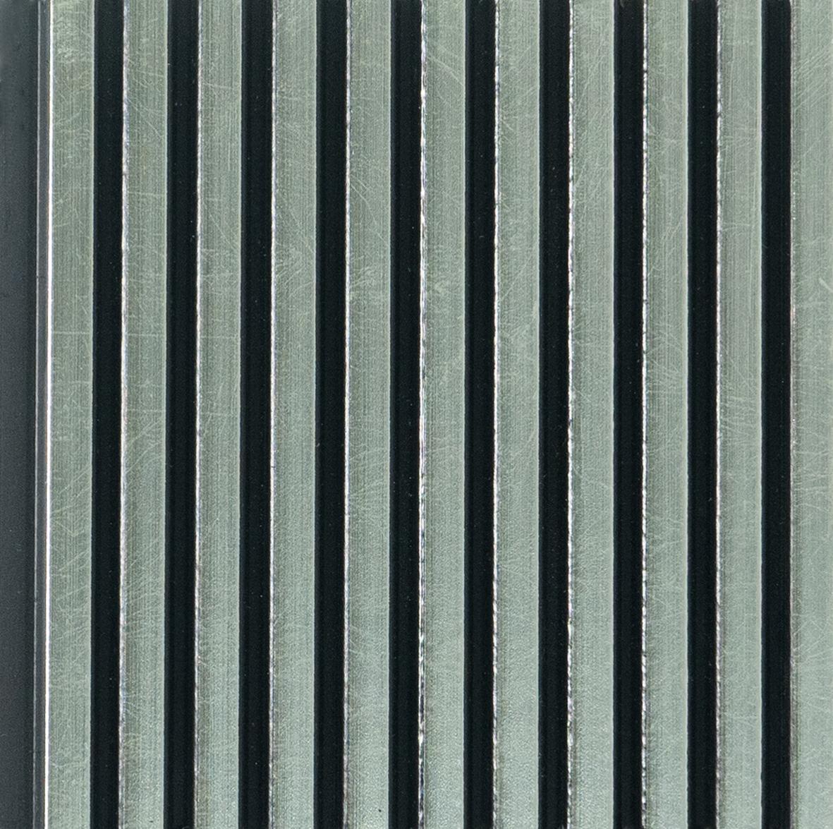 Grey Metallic Charcoal Louvers Panel 9.5x0.32 Ft - Pn 00472