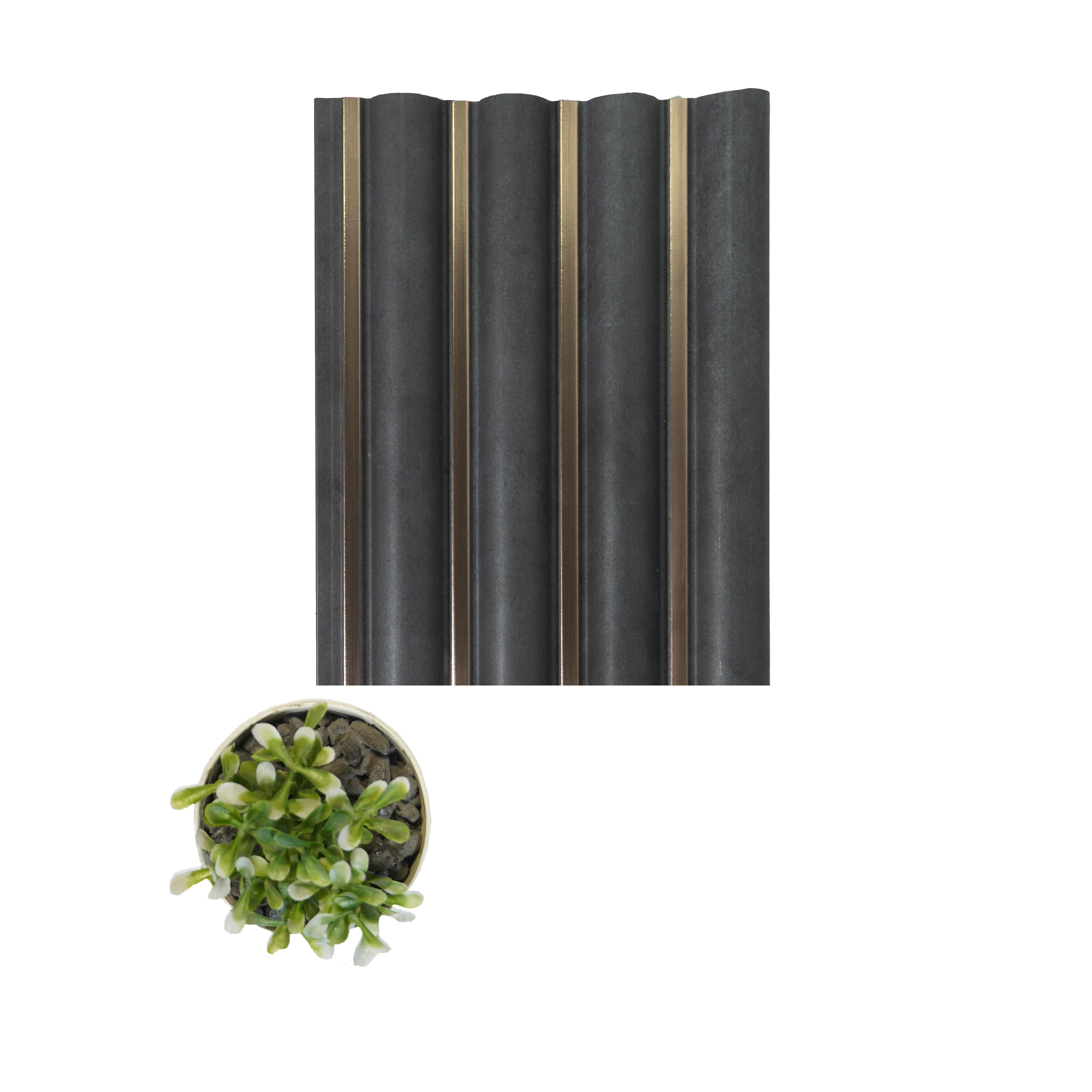 Grey Metallic Charcoal Louver 9.5x0.5 Ft - Pn 00500