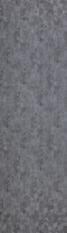 Grey Patterned Charcoal Louver Designer 8x2 Ft - Tr 9609