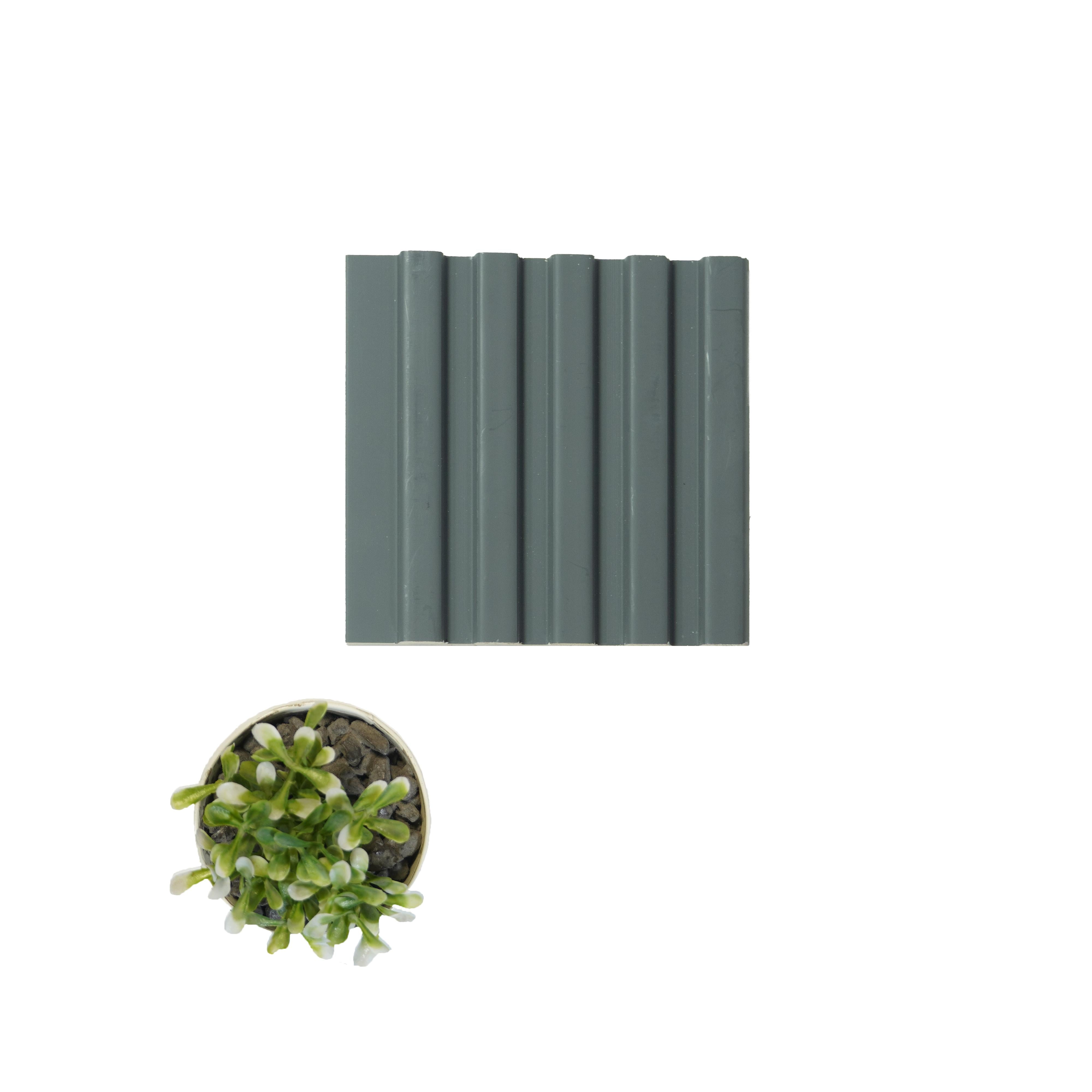 Grey Plain Colour Charcoal Louver Colors 8x0.39 Ft - Wl 1813