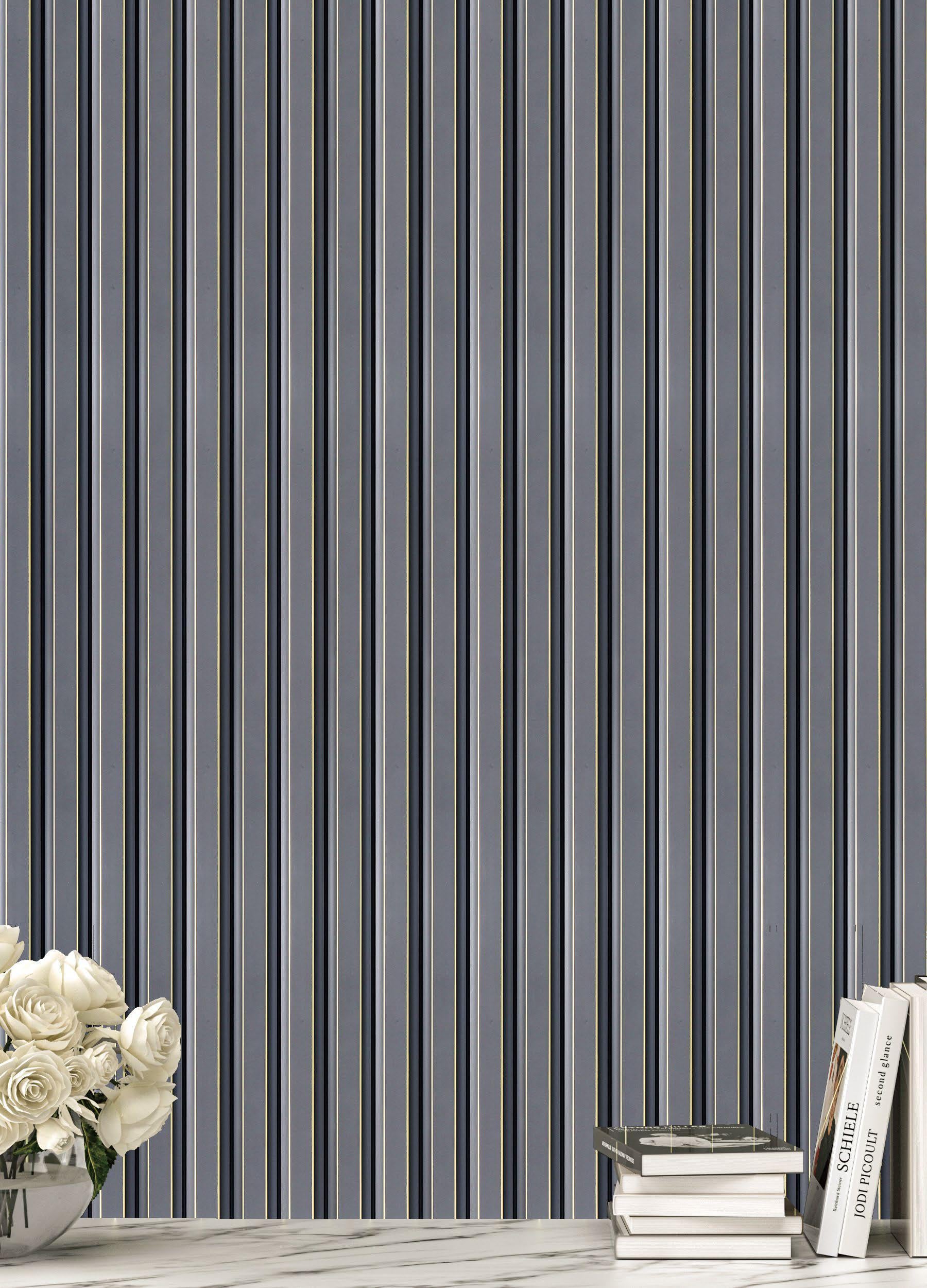 Plain Solids Charcoal Louver Colors Grey 8x0.41 Ft - Pn 05305