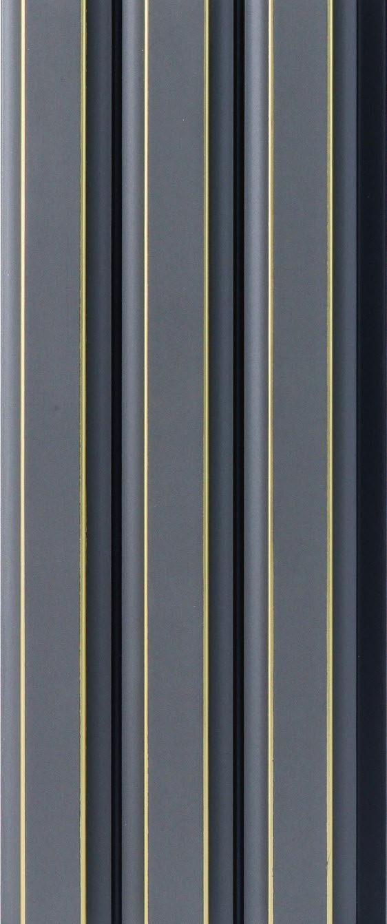 Plain Solids Charcoal Louver Colors Grey 8x0.41 Ft - Pn 05305