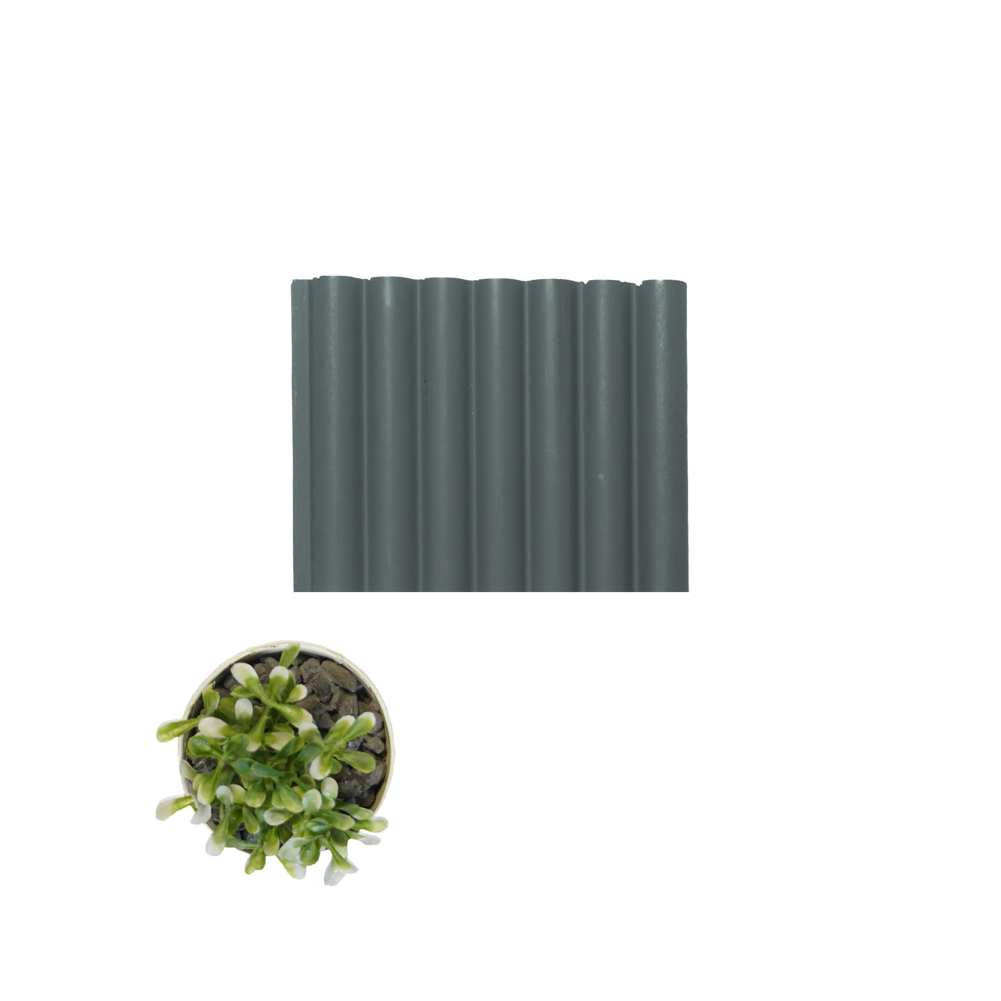 Plain Solids Charcoal Louvers Panel Colors Grey 8x0.41 Ft - Pn 00622