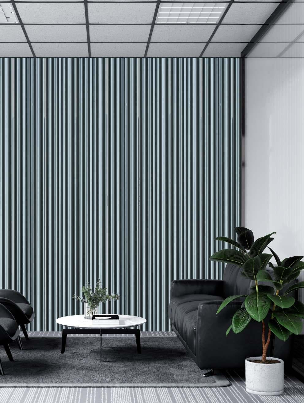 Plain Solids Charcoal Louver Colors Grey 9.5x0.39 Ft - Pn 03536