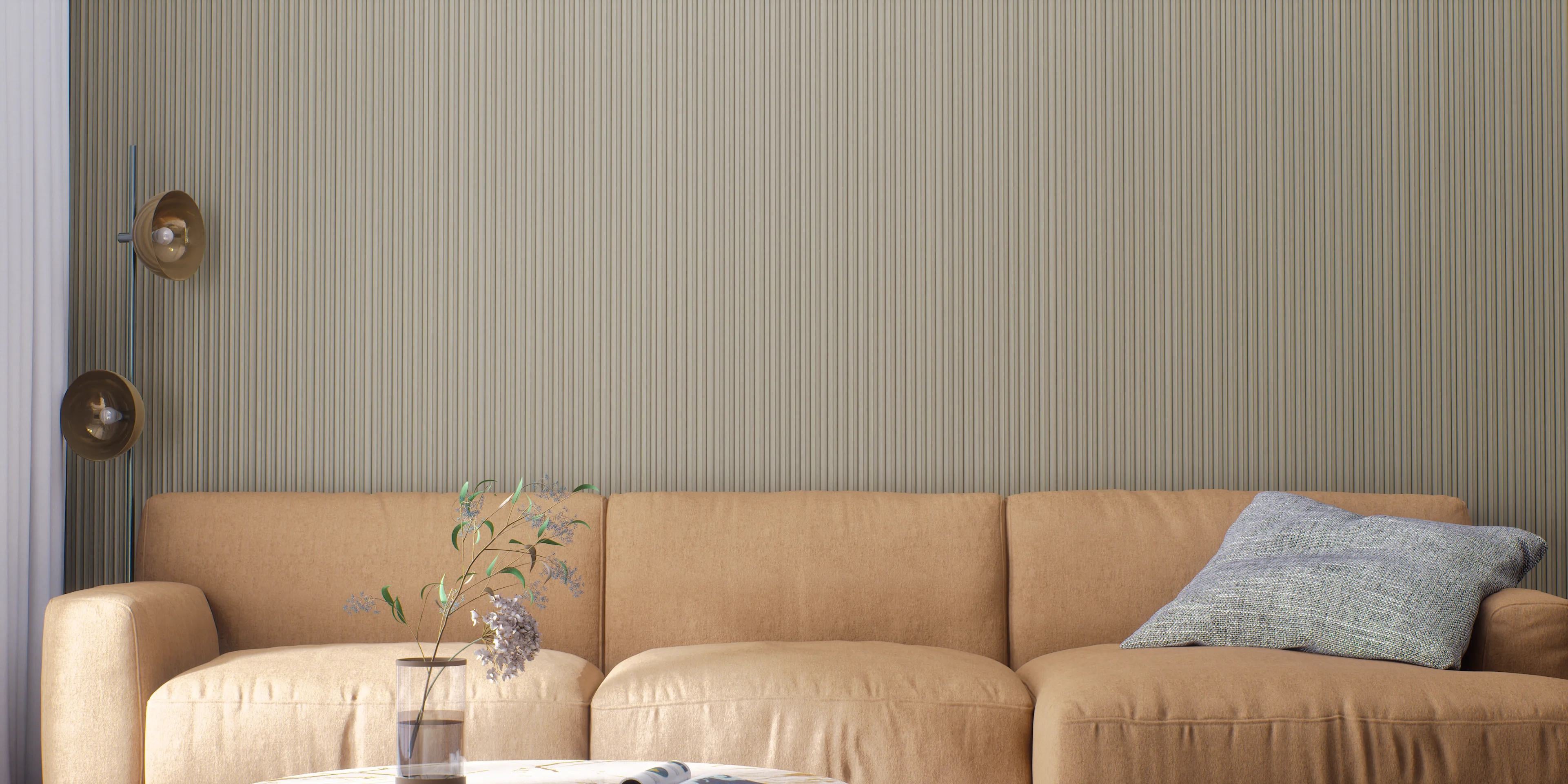 Grey Plain Colour Charcoal Louvers Panel Colors 9.5x0.4 Ft - Pn 00001