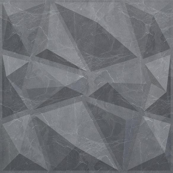 Gray Marble Stone 3D Wall Panel Designer Grey 1.6x1.6 Ft -