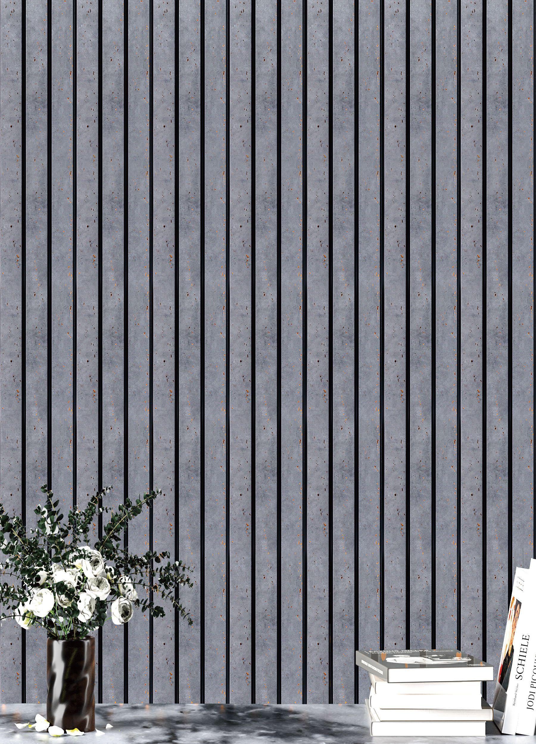 Grey Stone Charcoal Louver Marble & 8x0.4 Ft - Pn 05307