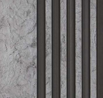 Grey Stone Charcoal Louver Marble & 9.5x0.39 Ft - Wl 3101