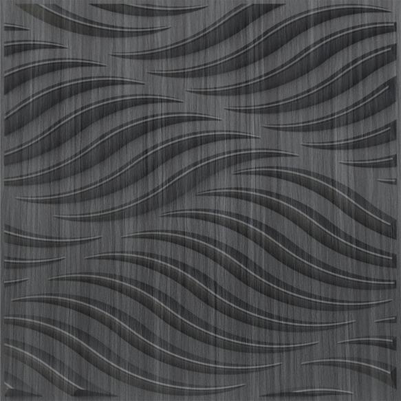 Elevate Interior Panels Gray Pine Wood Swirl 3D Wall Panel 1.6x1.6 ft wood louvers Grey Grey_Swirl