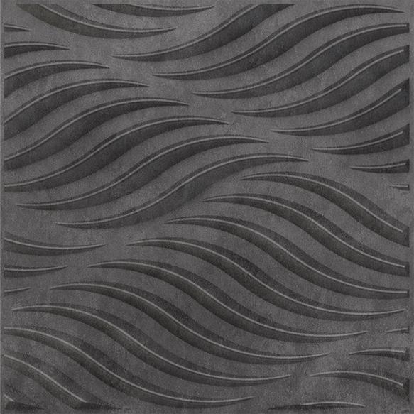 Nexa Gray Swirl 3D Wall Panel Designer Grey 1.6x1.6 Ft -