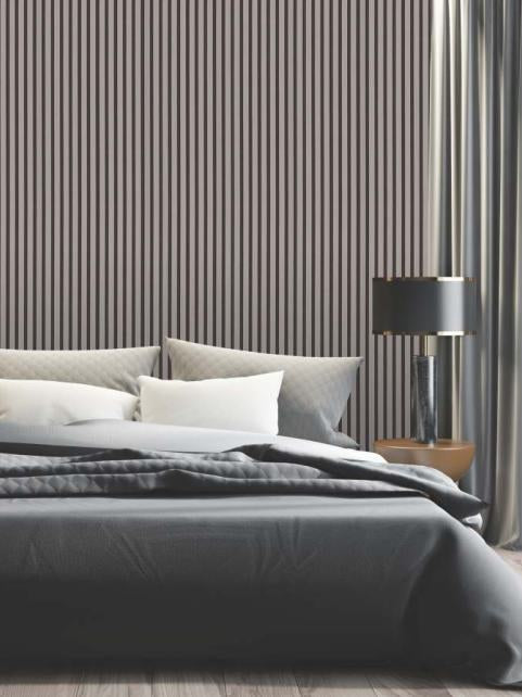 Grey Wood Charcoal Louvers 8x1 Ft - Rc 1144