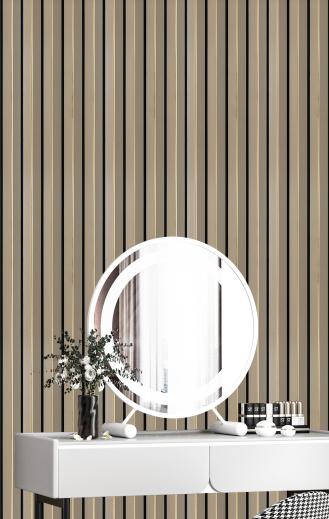 Beige Charcoal Louvers Plain Colors 8x0.39 Ft - 4710