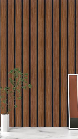 Greymica Brown Charcoal Louvers 8x0.39 ft wood Brown 4532