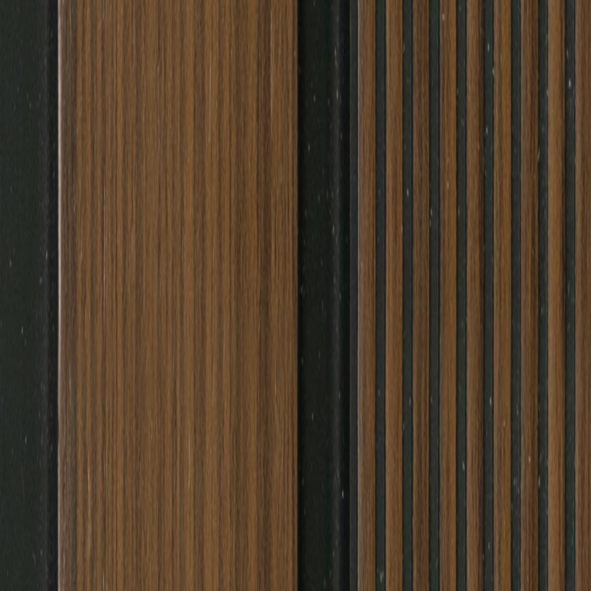 Brown Charcoal Louvers Wood 8x0.39 Ft - 4533