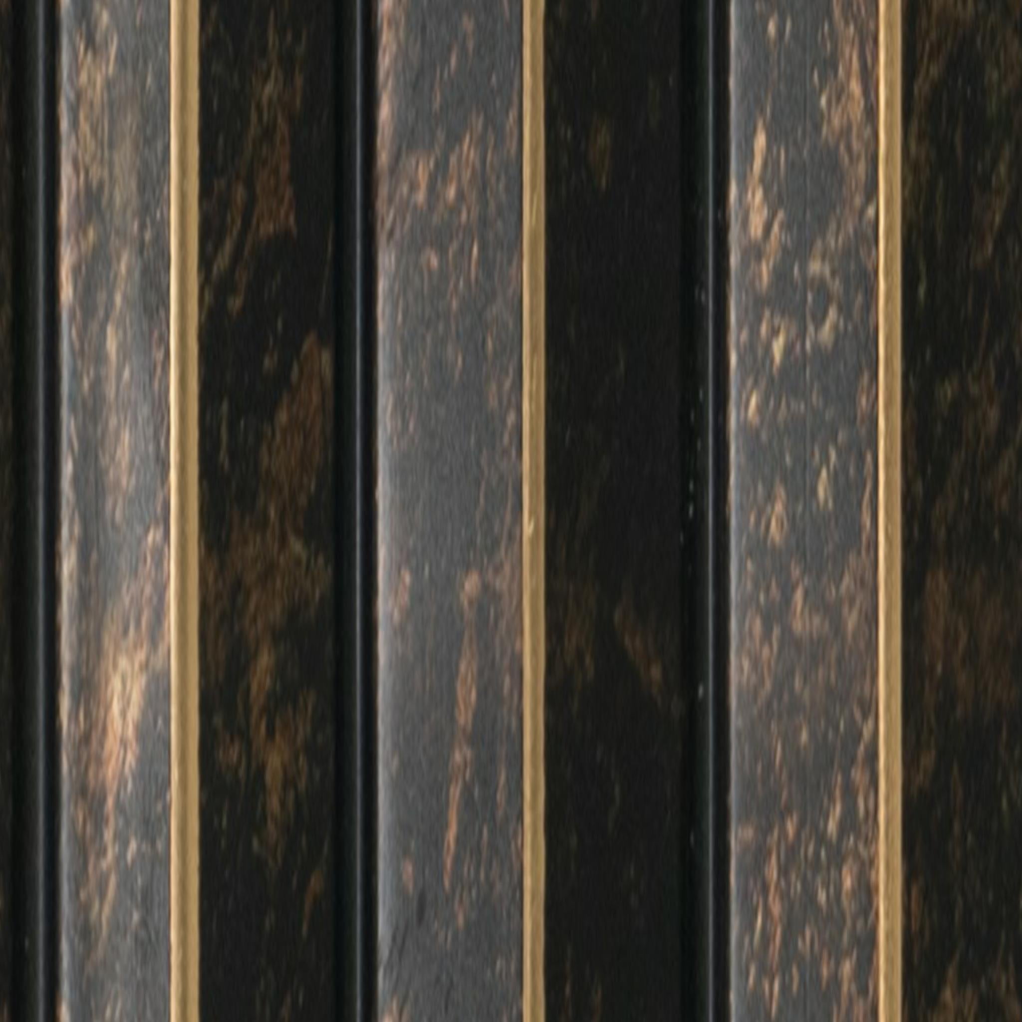 Brown Charcoal Louvers Marble & Stone 8x0.39 Ft - 4708