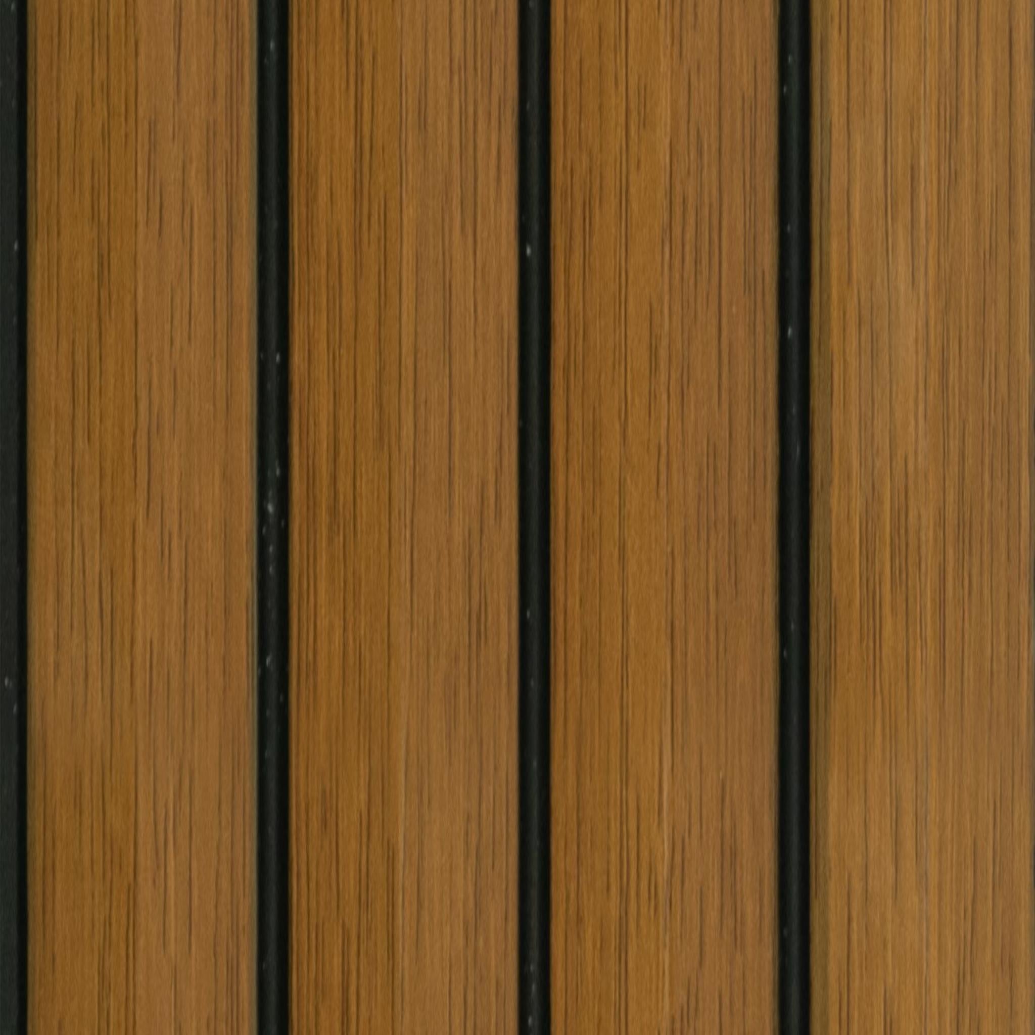 Greymica Brown Charcoal Louvers 8x0.39 ft wood Brown 4711