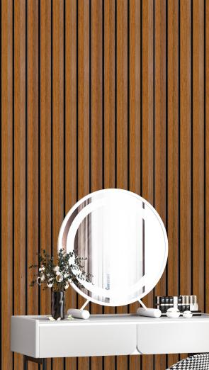Greymica Brown Charcoal Louvers 8x0.39 ft wood Brown 4711